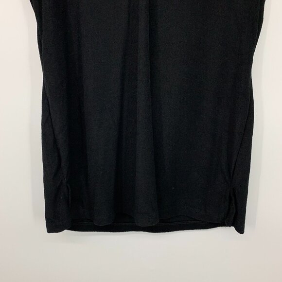 Time and Tru Coverup Dress Black Terry Swim Lace Up Hooded - Picture 5 of 8